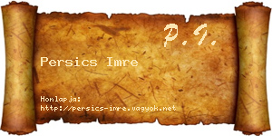 Persics Imre névjegykártya